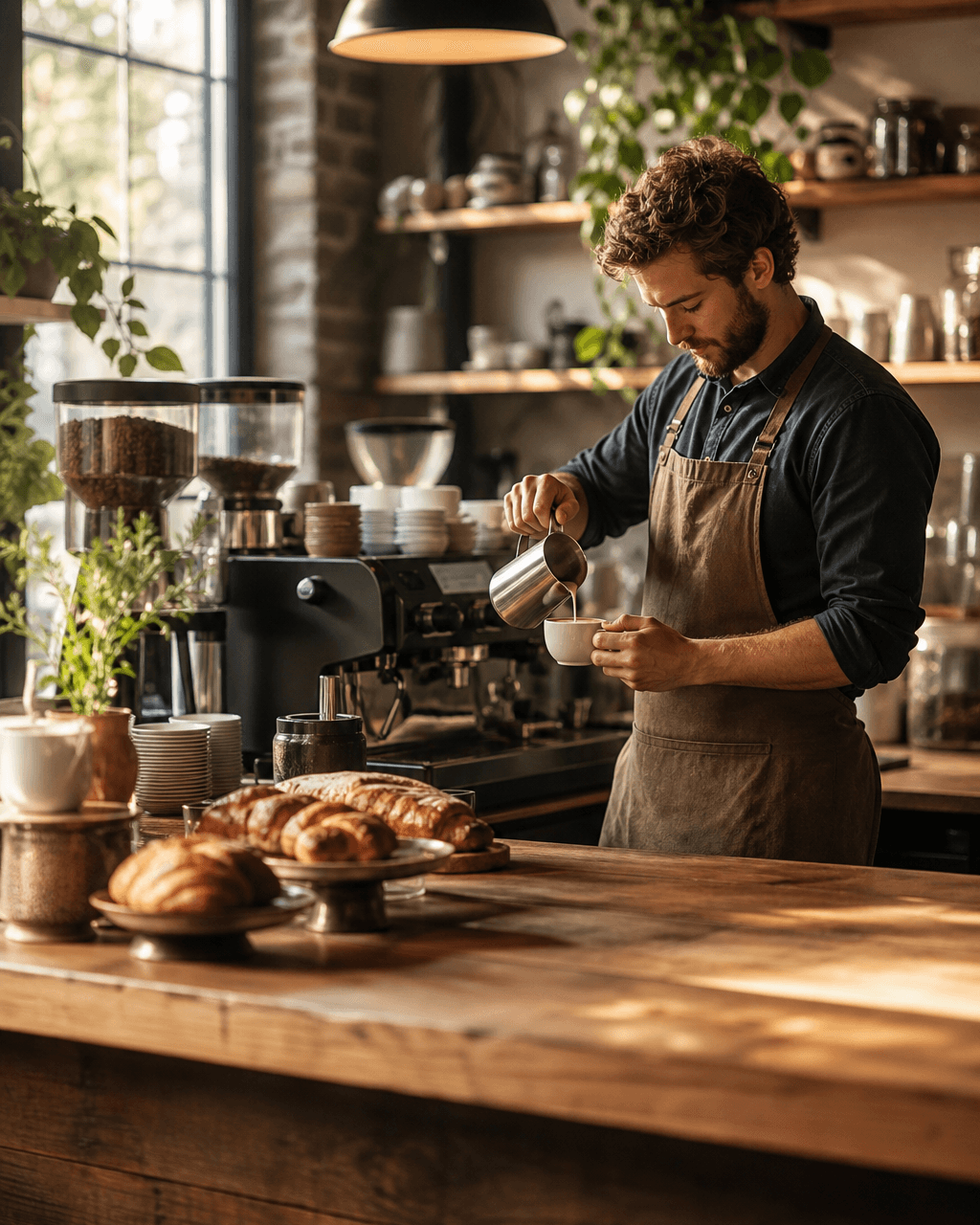 Commercial coffee shop interior